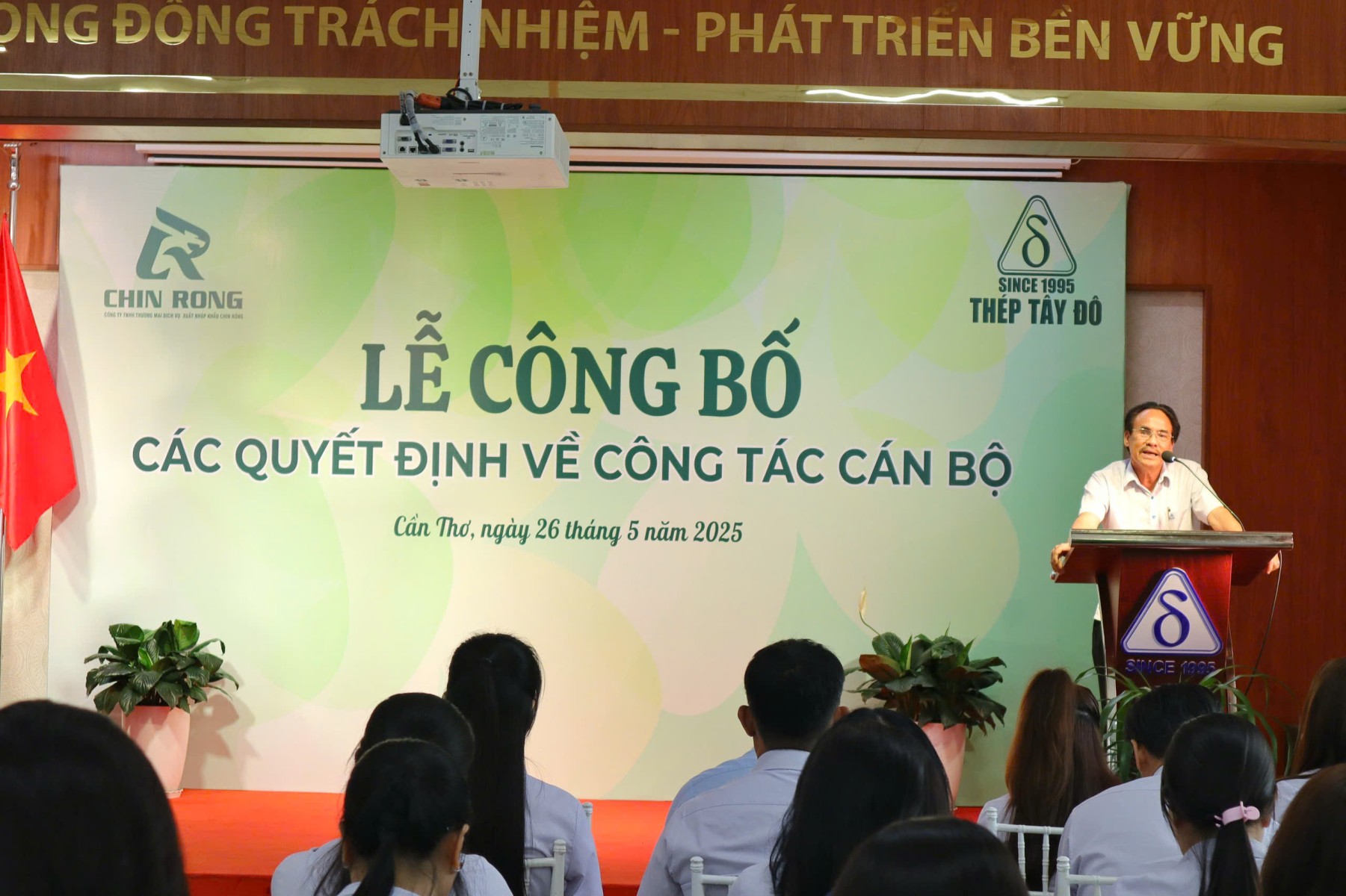 Lễ Công bố về Công tác Cán bộ: Công ty Thép Tây Đô và Công ty Chín Rồng